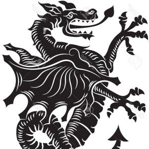 300x300 Best Tribal Flying Dragon Vector Free Studiogrfx