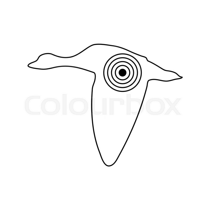 800x800 Icon Of Flying Duck Silhouette With Stock Vector Colourbox