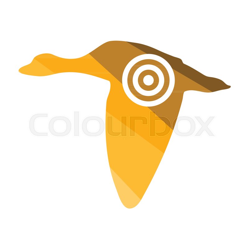 800x800 Flying Duck Silhouette With Target Stock Vector Colourbox
