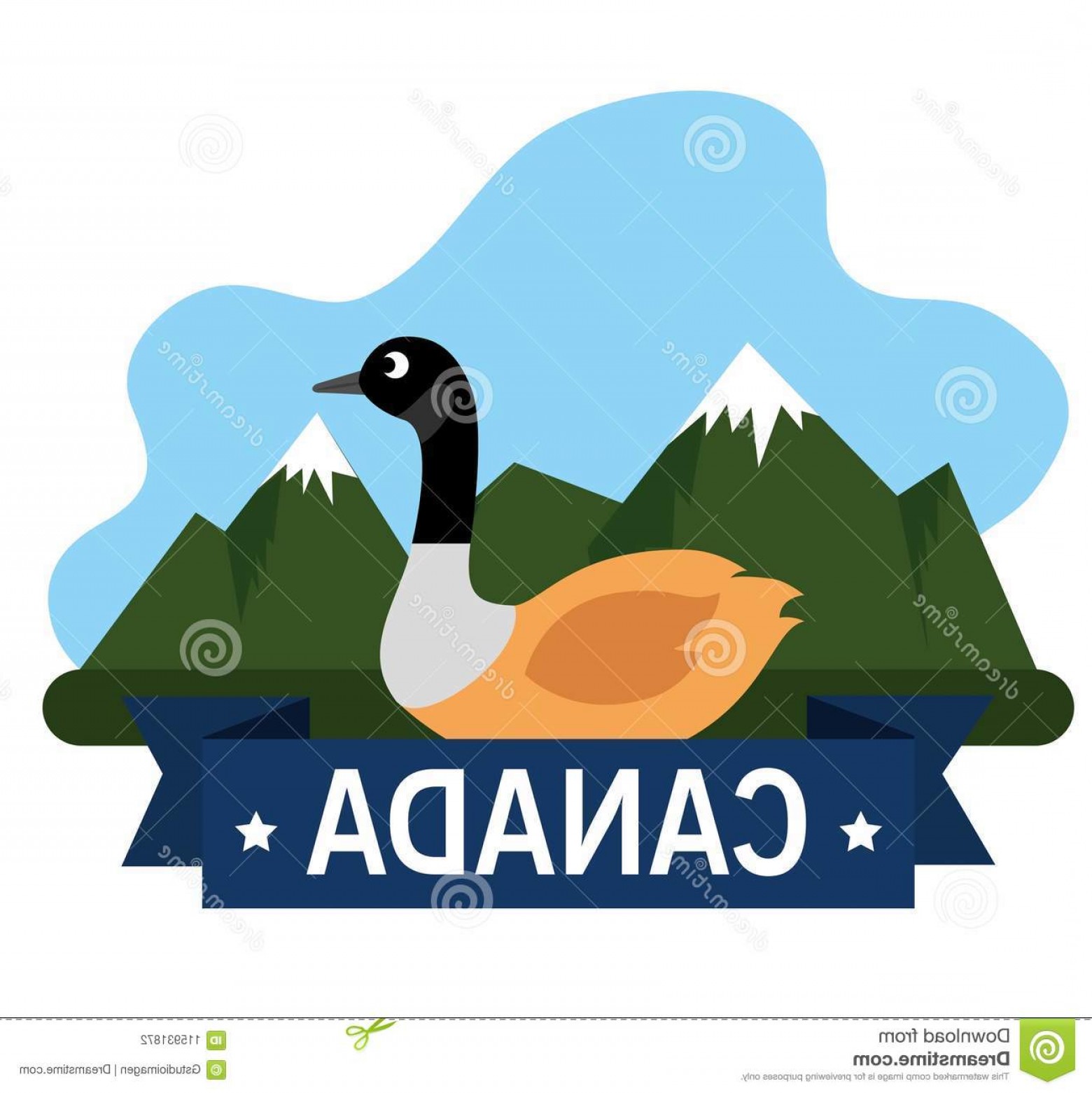 1560x1561 Canadian Duck Scene Icon Canadian Duck Scene Icon Vector