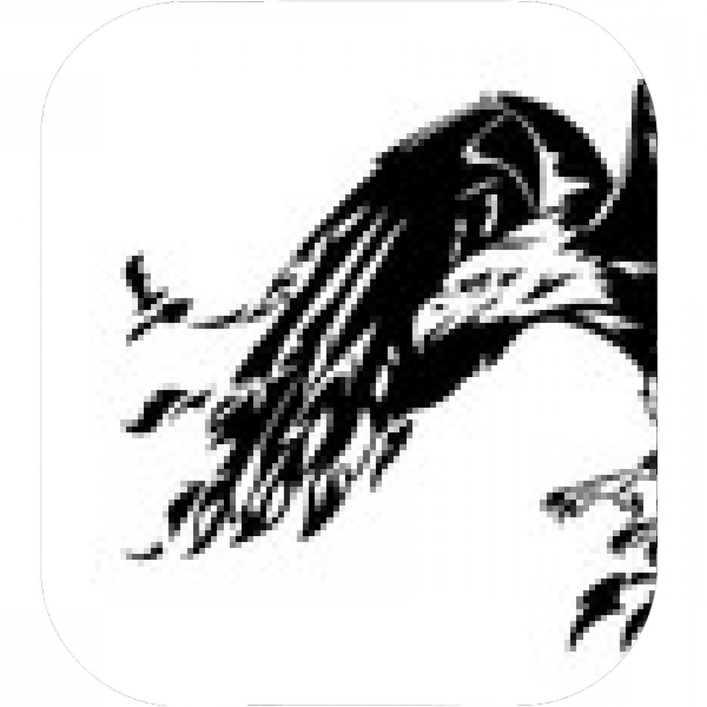 1440x1440 Flying Eagle Vector Illustration Swooping Bird Black And White