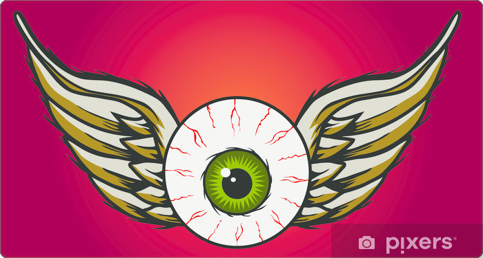 700x375 Flying Eyeball Wall Mural