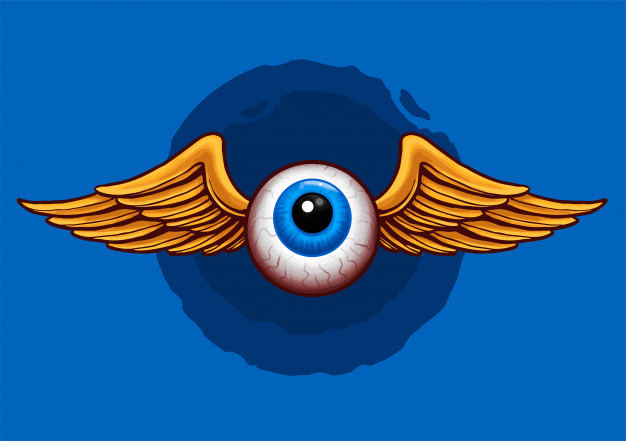 626x441 Flying Eyeball Design Vector Premium Download
