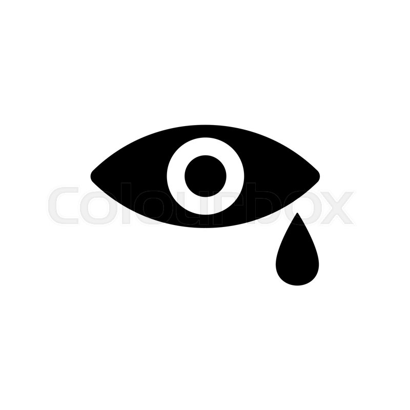 800x800 Crying Eye Vector Illustration Ill Stock Vector Colourbox