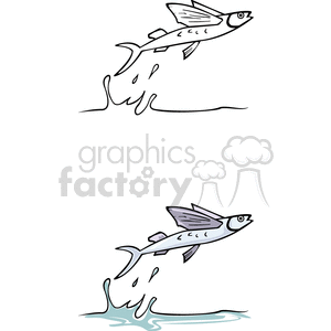 300x300 Flying Fish Clipart