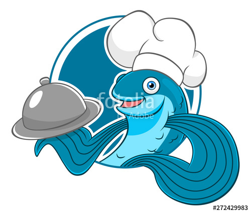 500x425 Cartoon Flying Fish Chef Stock Image And Royalty Free Vector