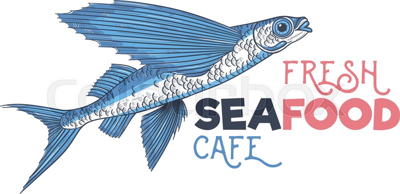 800x388 Fresh Seafood Cafe Logo Marine Stock Vector Colourbox