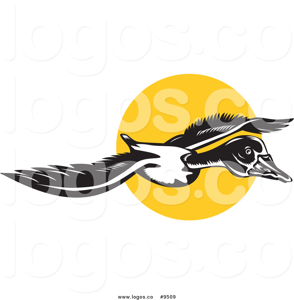 1024x1044 Vector Logo Of A Flying Goose And Sun