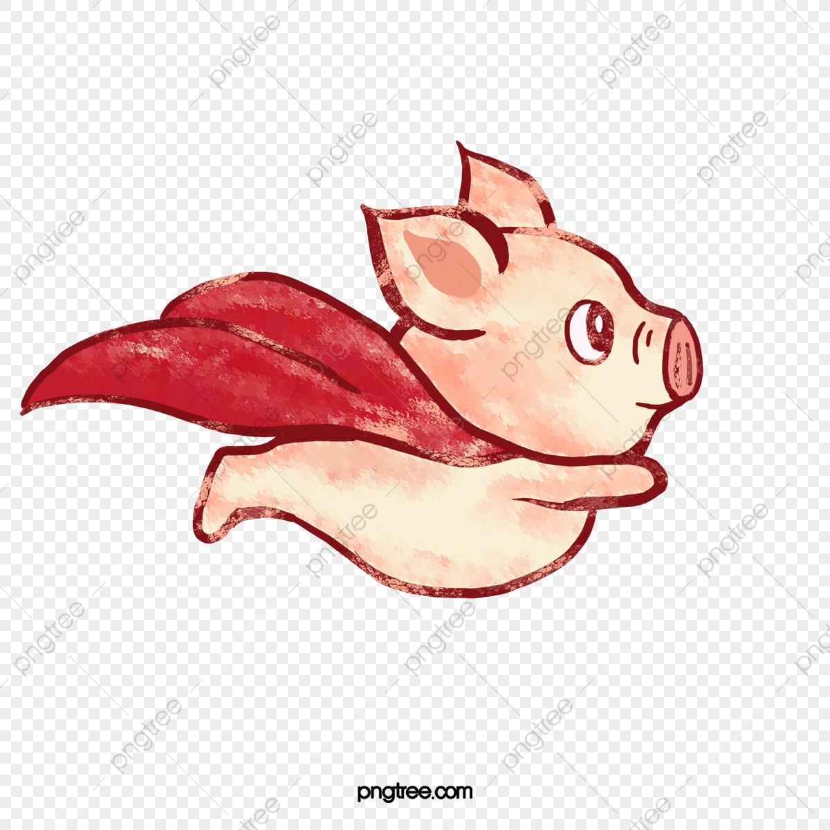 1200x1200 Flying Pig Dream, Pig Clipart, Animal Material Picture, Vector