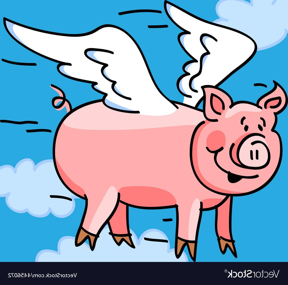 1000x989 Best Flying Pig With Halo Vector Library Free Vector Art, Images