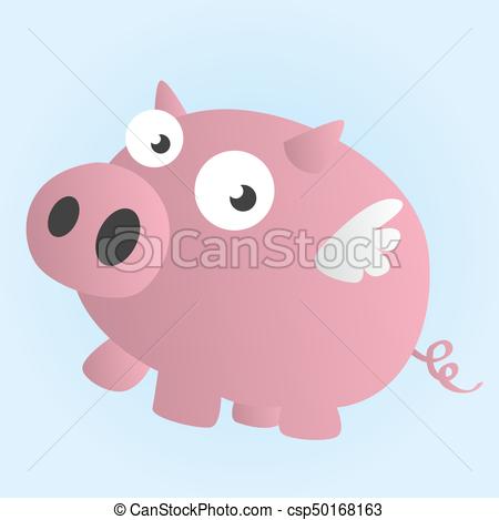 450x469 Cartoon Flying Pig Clip Art Vector