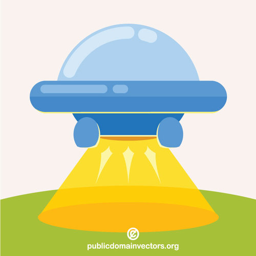 500x500 Flying Saucer Vector Clip Art