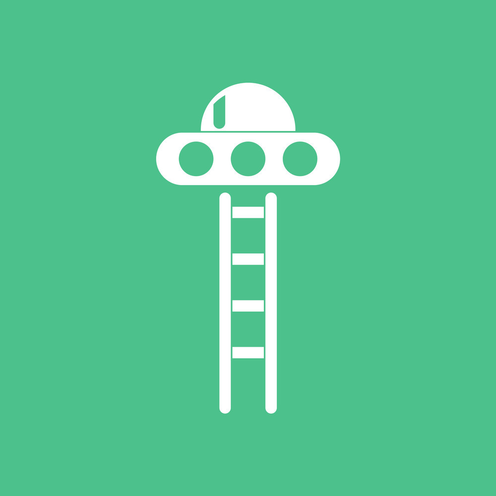 1000x1000 Icon Flying Saucer And Ladder Vector Free Graphics