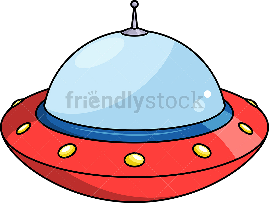 1060x801 Small Flying Saucer Cartoon Vector Clipart
