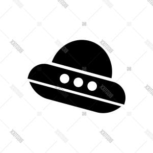 300x300 Stock Vector Flying Saucer Vector Icon On White Background Flying