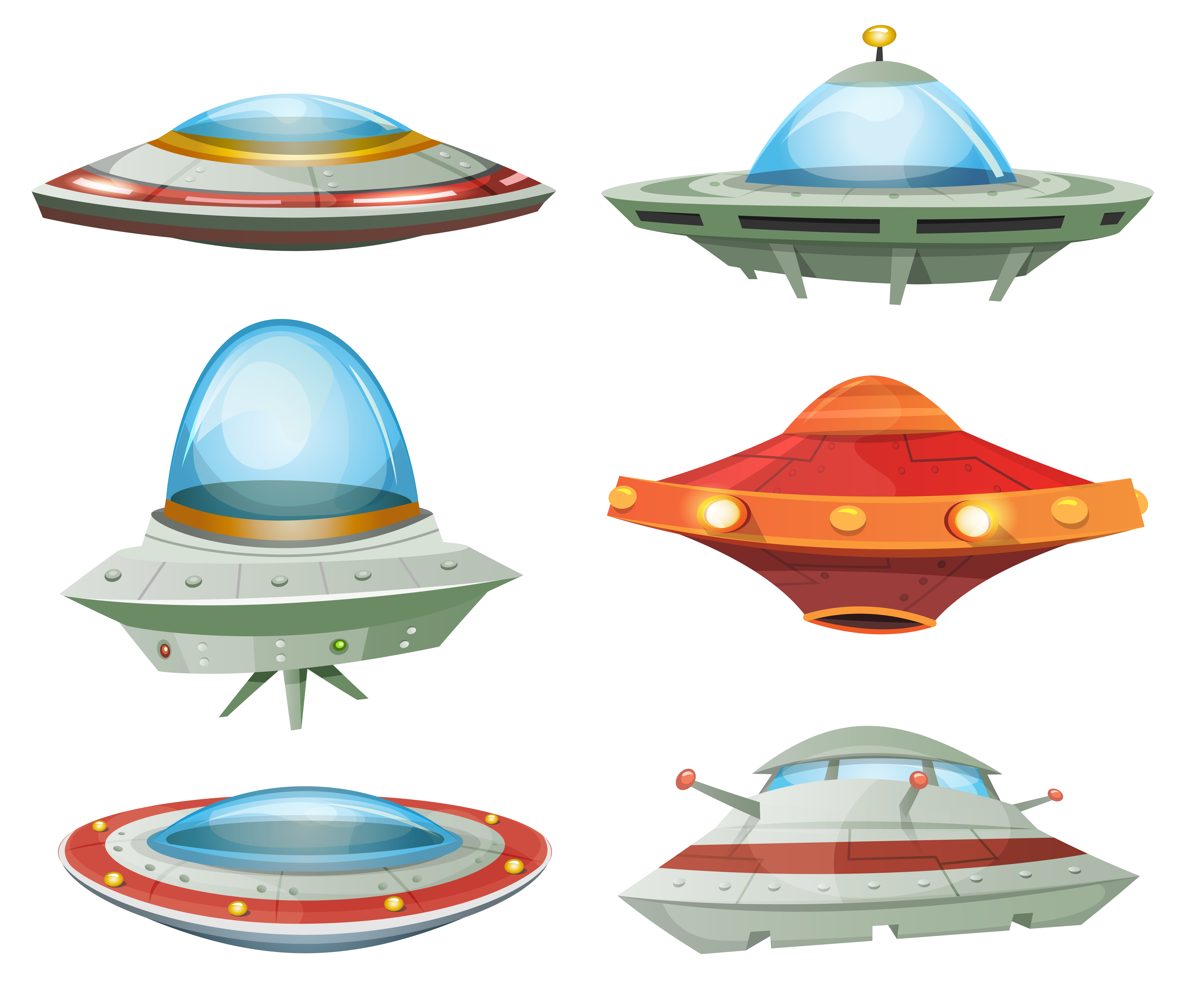 7087x6033 Flying Saucer Free Vector Art
