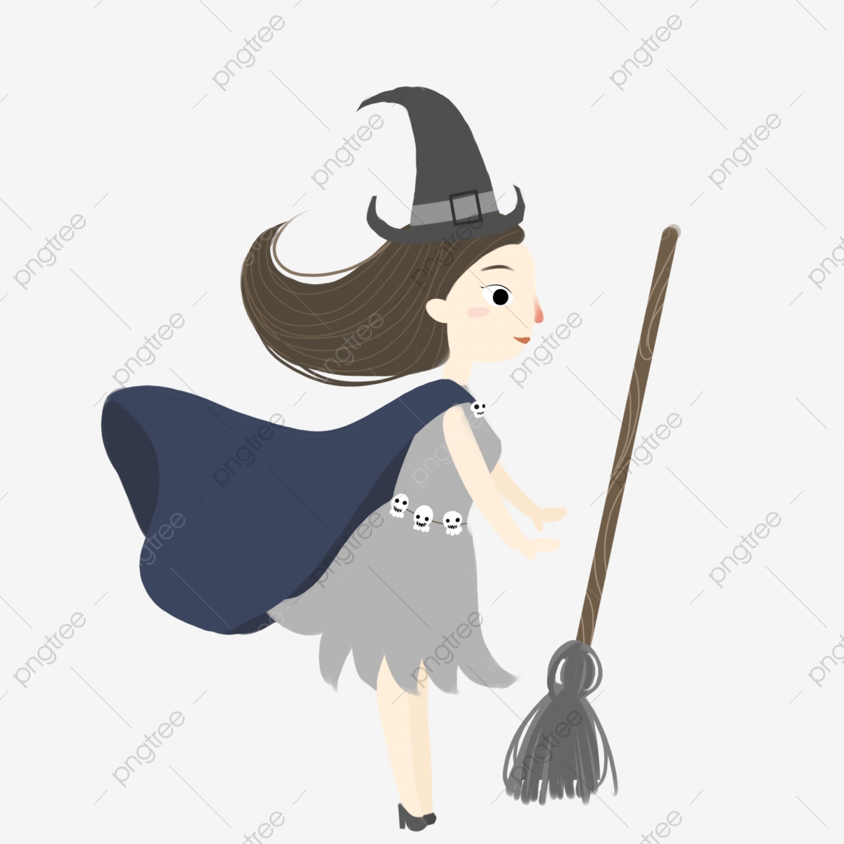 1200x1200 Halloween Flying Witch Vector Material, Halloween Vector, Woman