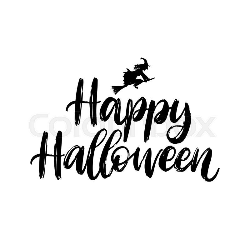 800x800 Happy Halloween, Hand Lettering Stock Vector Colourbox