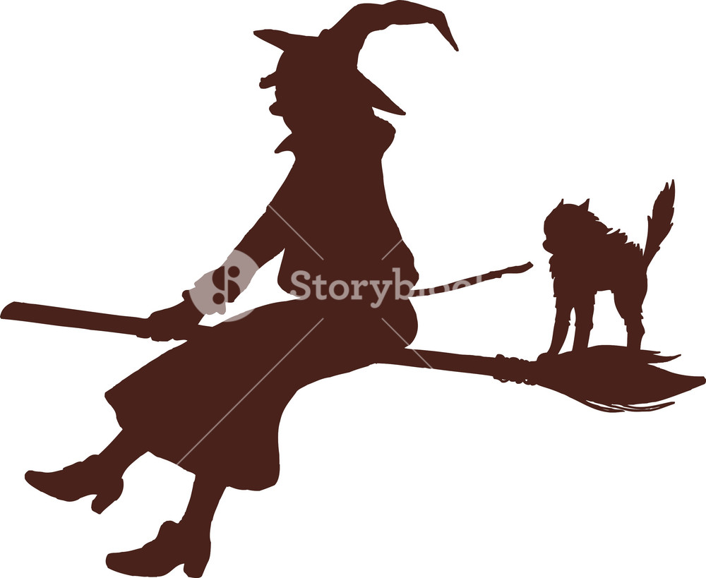 1000x819 Vector Flying Witch Royalty Free Stock Image