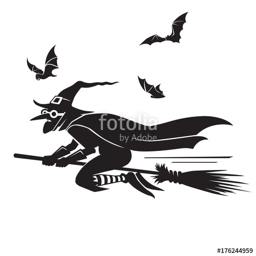 500x500 Flying Witch Speed Stock Image And Royalty Free Vector