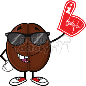 300x300 Illustration Funny Coffee Bean Cartoon Mascot Character