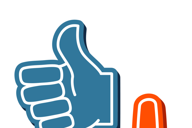 800x533 Colorful Foam Fingers Vector Set