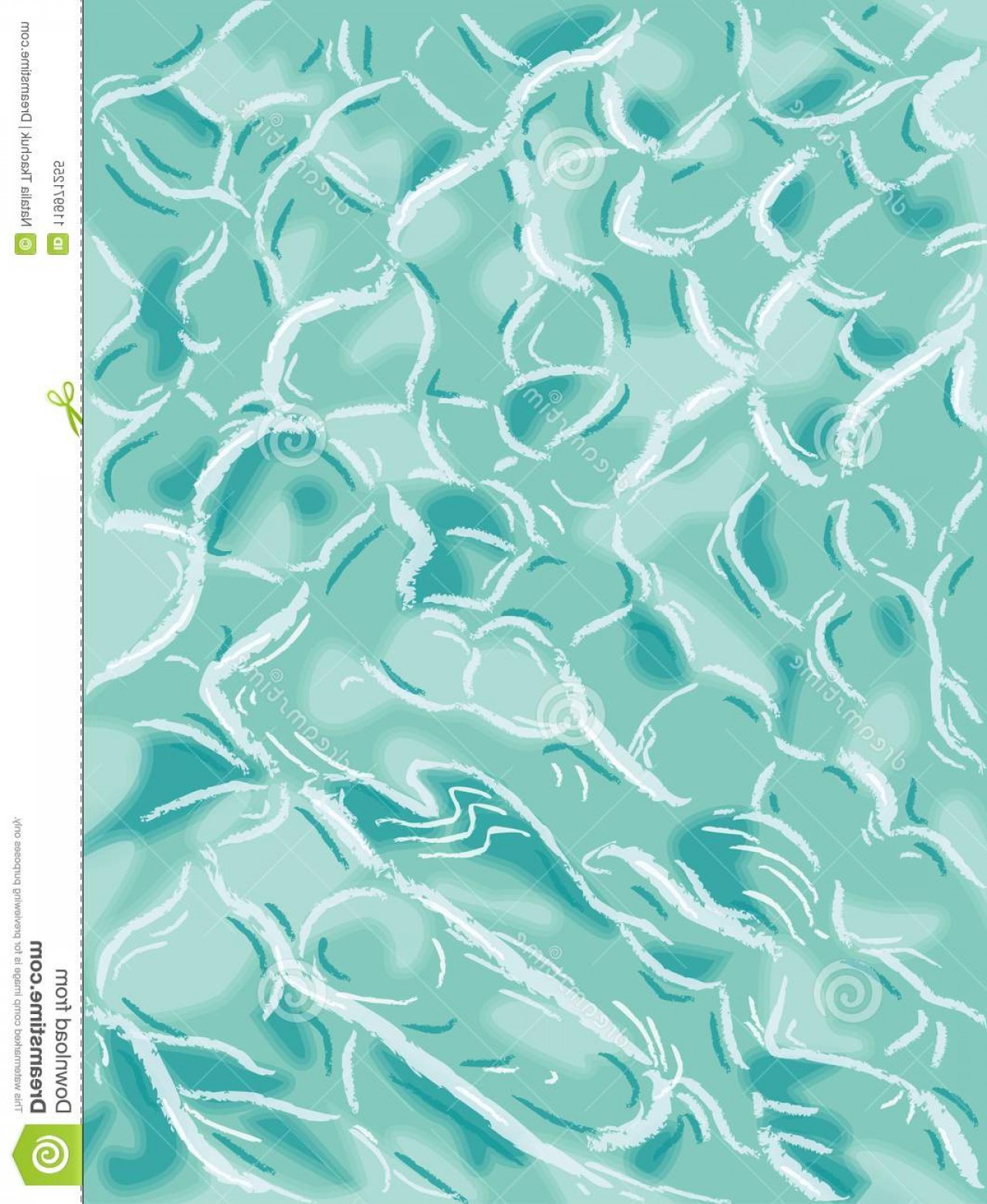 1278x1560 Light Green Sea Waves Glare Splashes Foam Vector Illustration Art