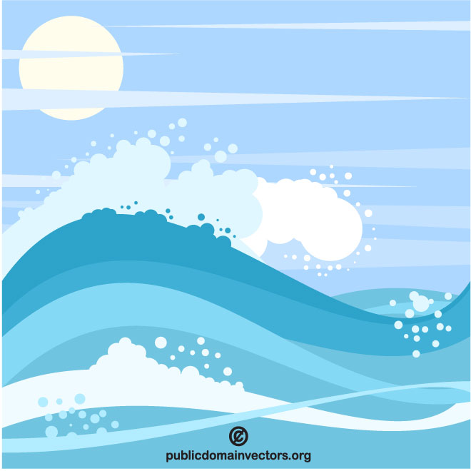 660x660 Ocean Wave Foam Vector Image