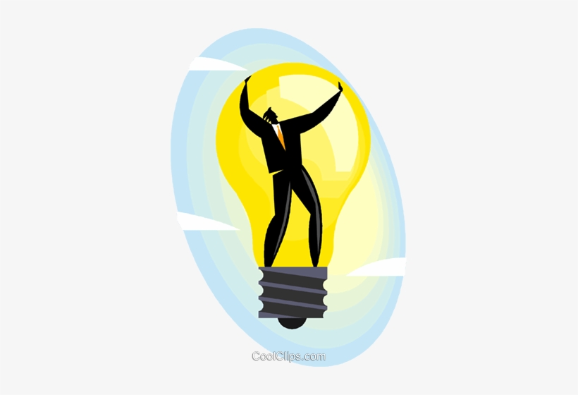 820x560 Businessman In A Light Bulb Royalty Free Vector Clip