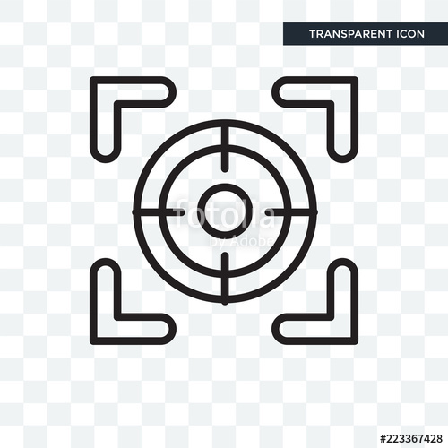 500x500 Focus Vector Icon Isolated On Transparent Background, Focus Logo