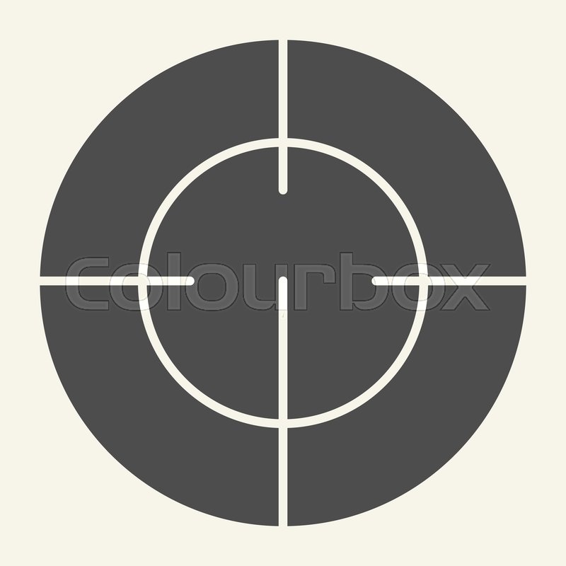800x800 Target Solid Icon Focus Vector Stock Vector Colourbox