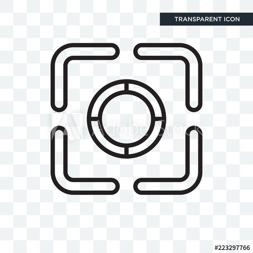 500x500 Center Focus Vector Icon Isolated On Transparent Background