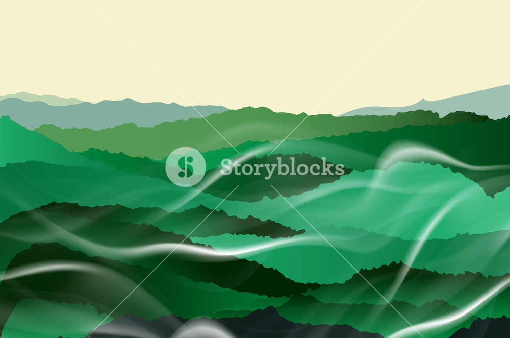 1000x662 Beautiful Landscape Of Mountain Layer In Morning Sun Ray