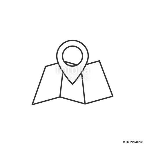 500x500 Folded Map Outline Icon Stock Image And Royalty Free Vector