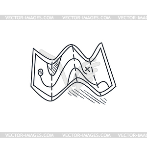 300x300 Half Folded Paper Map