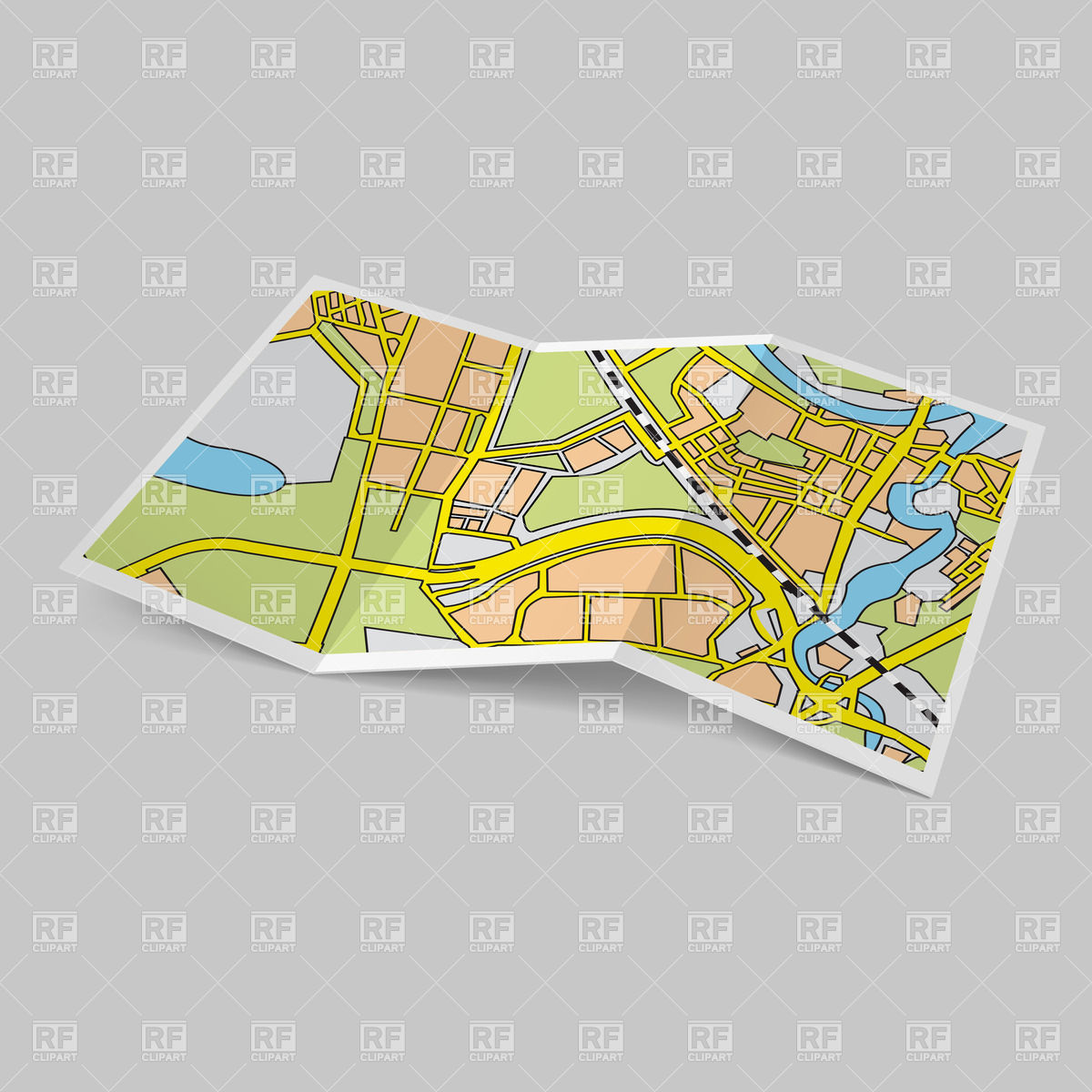 Folded Map Vector at Vectorified.com | Collection of Folded Map Vector ...