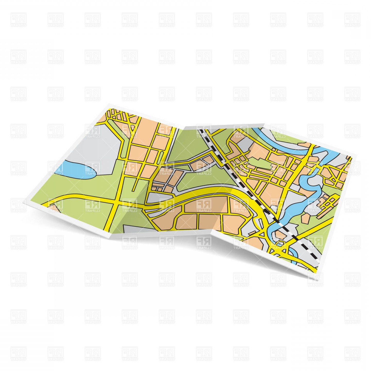 Folded Map Vector at Vectorified.com | Collection of Folded Map Vector ...