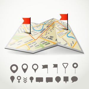 300x300 Folded Abstract City Map Vector Newwaysys