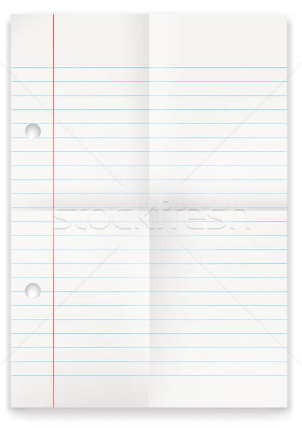 424x600 Lined Folded Paper Vector Illustration