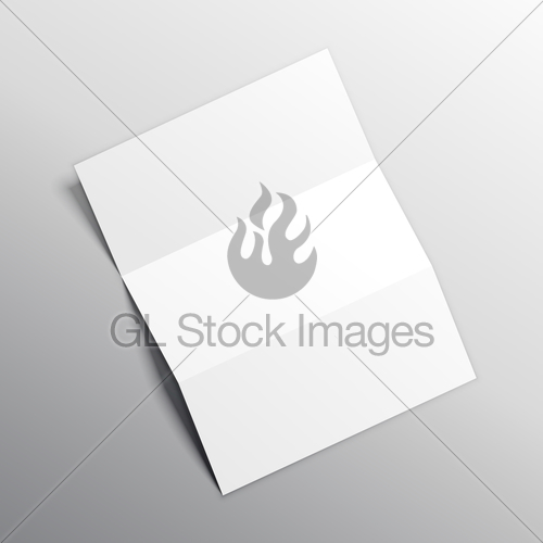500x500 Folded Paper Mockup Vector Design Gl Stock Images