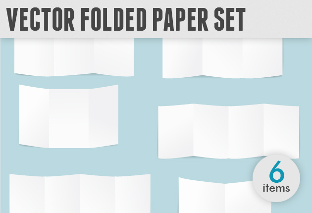 630x430 Folded Paper Vector Set