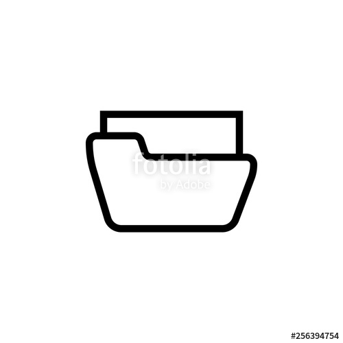 500x500 Folder Icon Vector Folder Vector Design Sign Design Flat Style