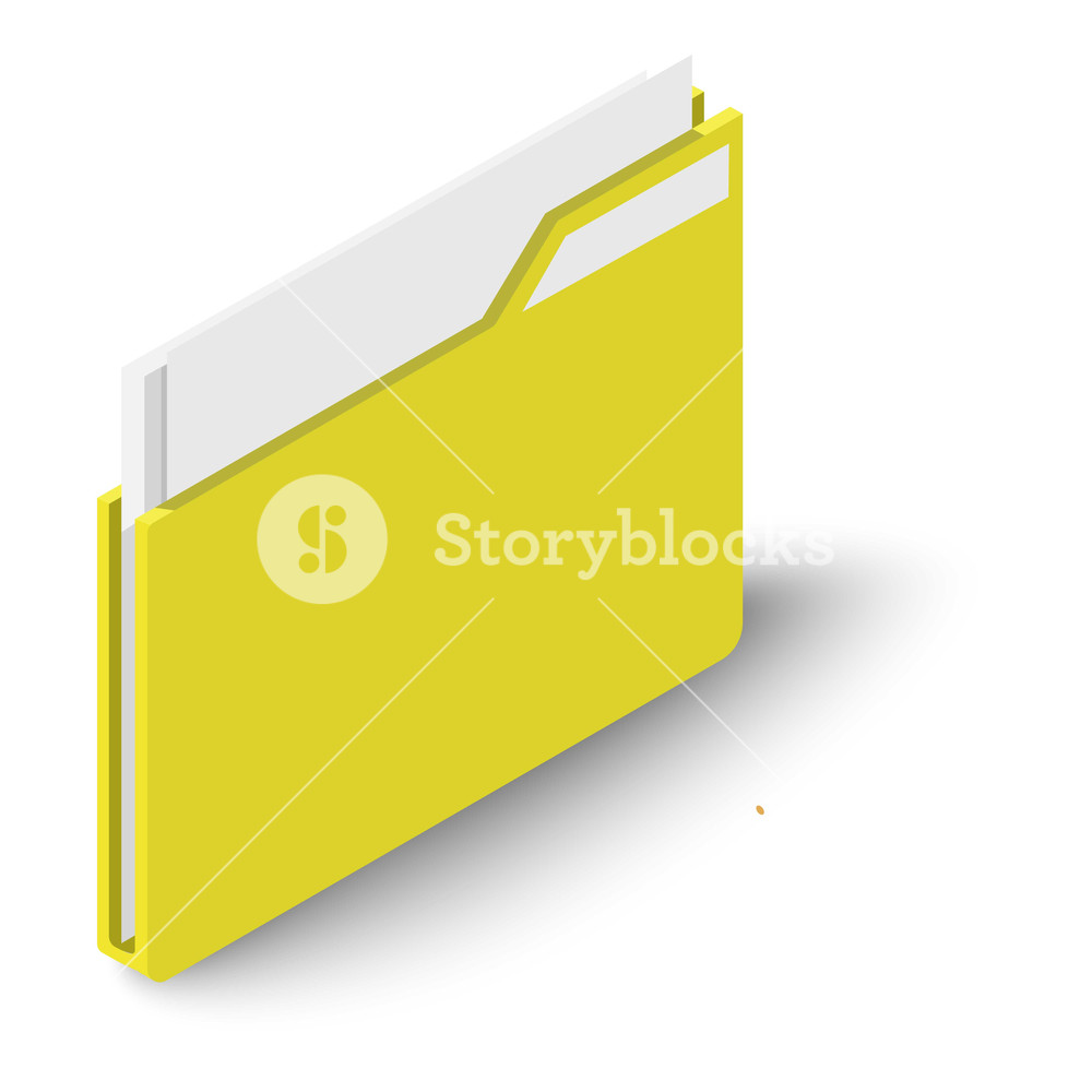 1000x1000 Folder Icon Isometric Illustration Of Folder Vector Icon For Web