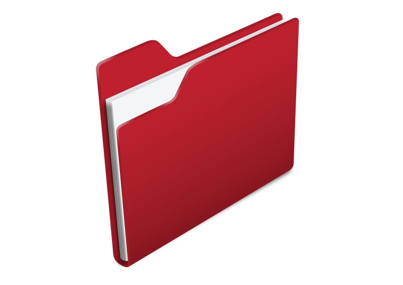 Red Folder Vector Icon 800x566 Red Folder Vector Icon