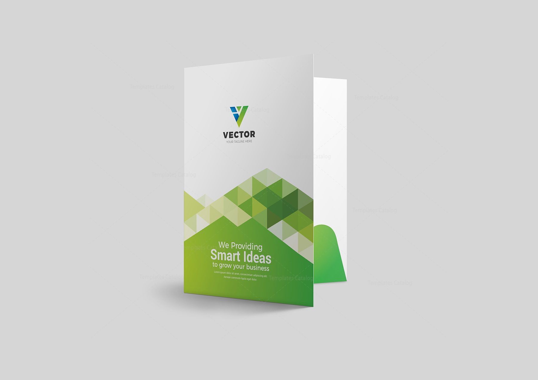 1800x1271 Vector Presentation Folder Design Template