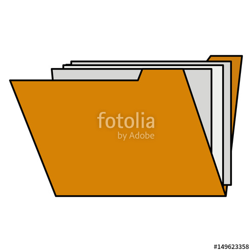 Color Image Cartoon Documents In Opened Folder Vector Illustration 500x500 Color Image Cartoon Documents In Opened Folder Vector Illustration