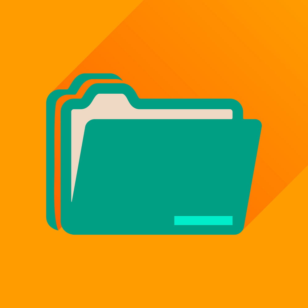 Flat Icon With Long Shadow Documents Folder Vector 999x1000 Flat Icon With Long Shadow Documents Folder Vector