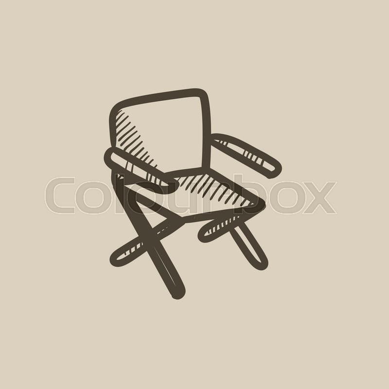 800x800 Folding Chair Vector Sketch Icon Stock Vector Colourbox