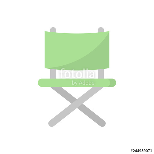 500x500 Folding Chair Camping Chair Fish Chair Vector Illustration