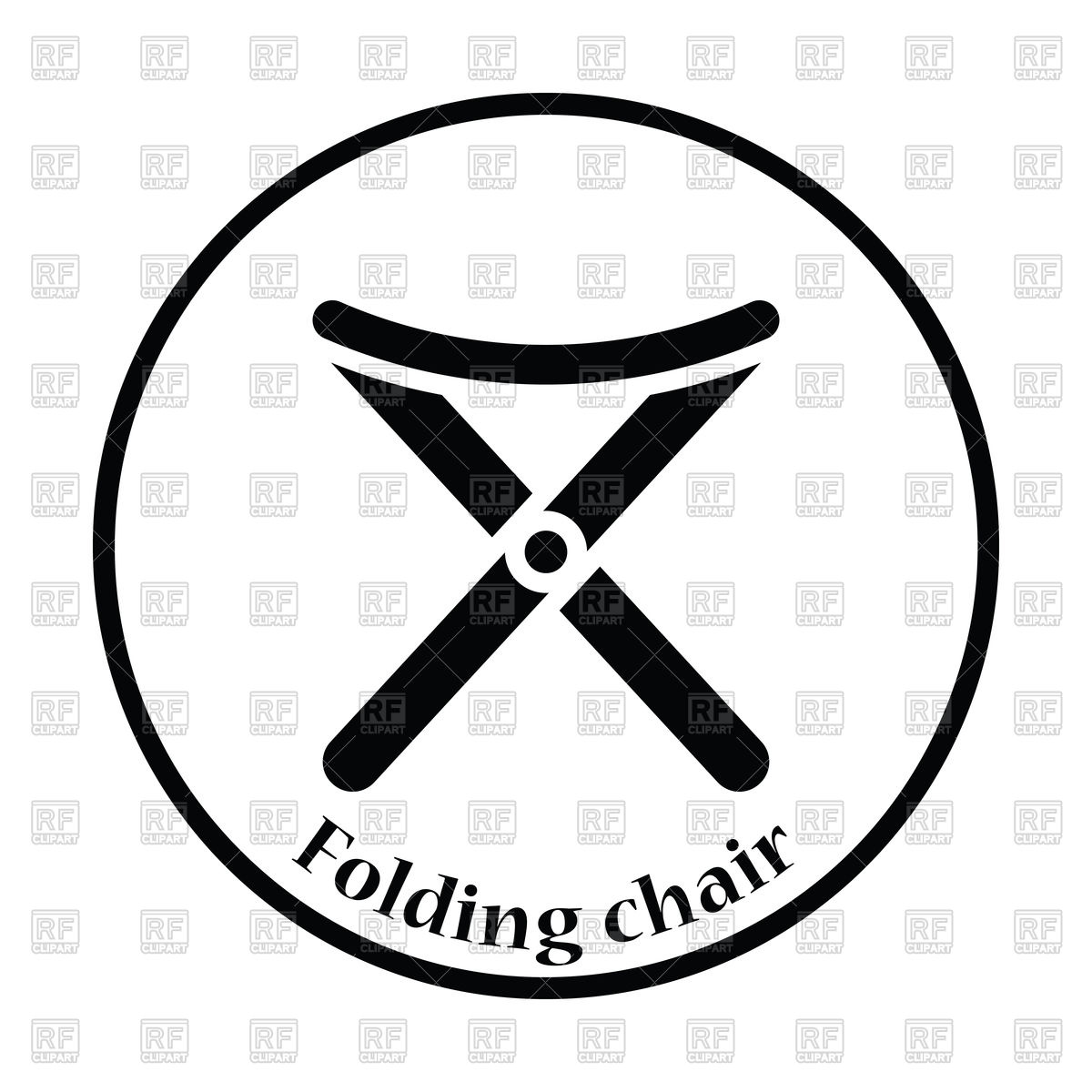 1200x1200 Icon Of Black Fishing Folding Chair Vector Image Of Icons